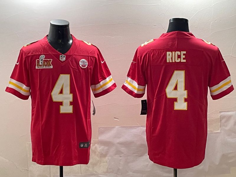 Men Kansas City Chiefs #4 Rice Red Second generations 2025 Nike Limited NFL Jersey style 5->kansas city chiefs->NFL Jersey